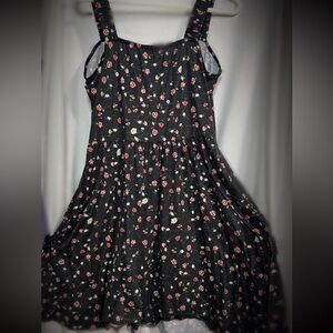 Floral Black Dress